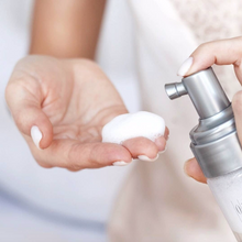 Load image into Gallery viewer, Woman using SUZANOBAGIMD Foaming Cleanser by hoodermatology.com